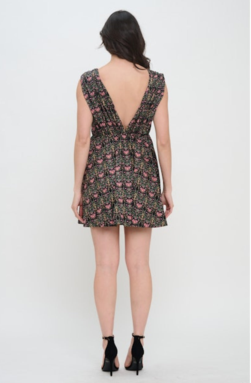 Indigo Garden Bow Dress