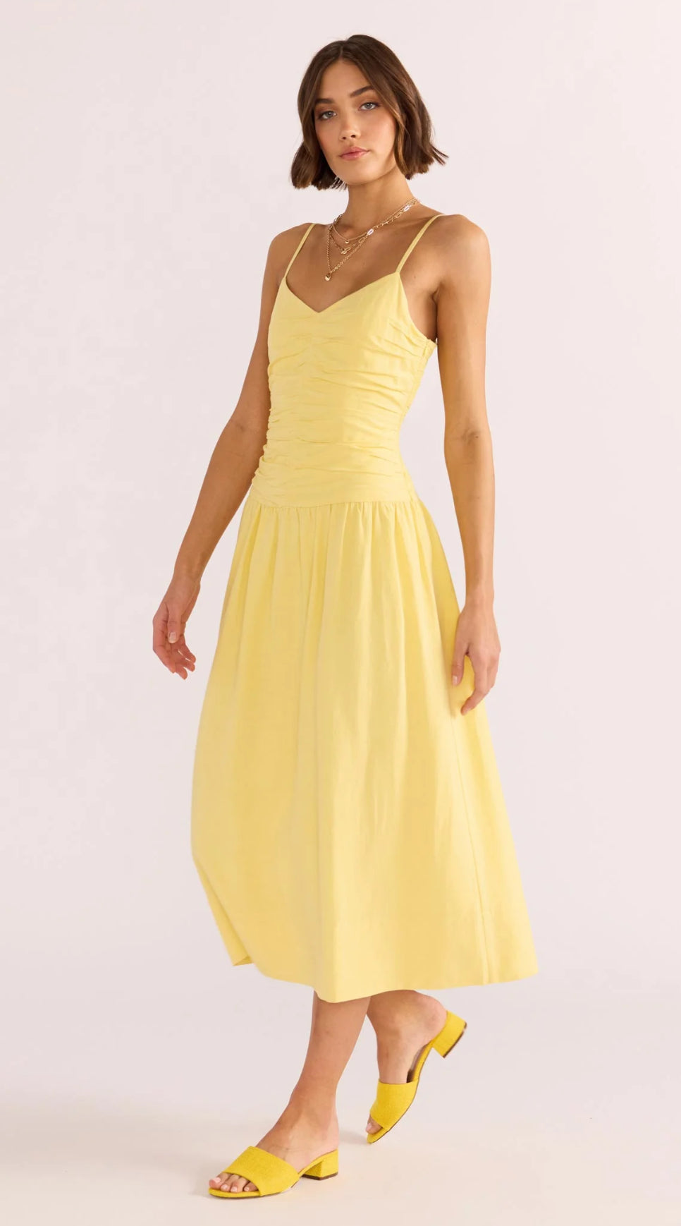 Ophelia Ruched Midi Dress