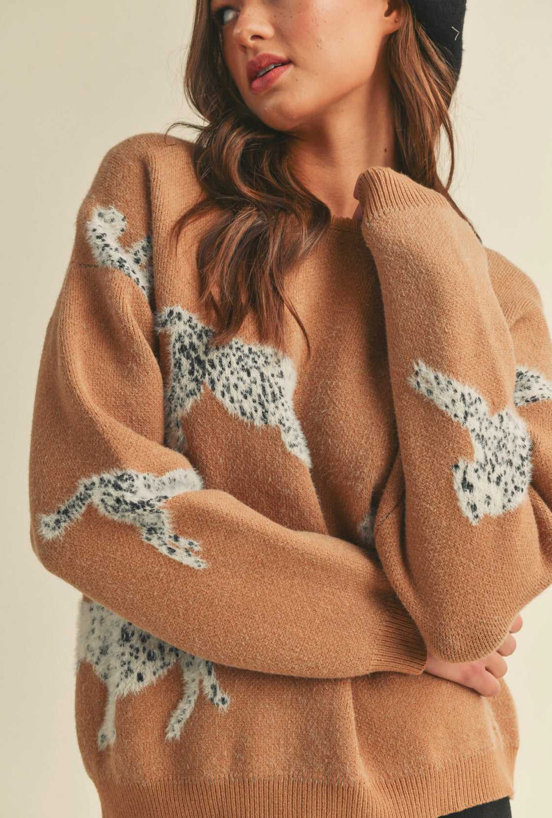Leopard Knit Sweater