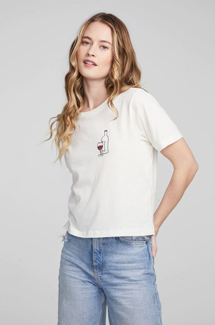 Wine Embroidery Shirt