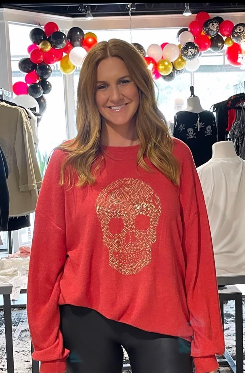 Stud Skull Soft Sweatshirt