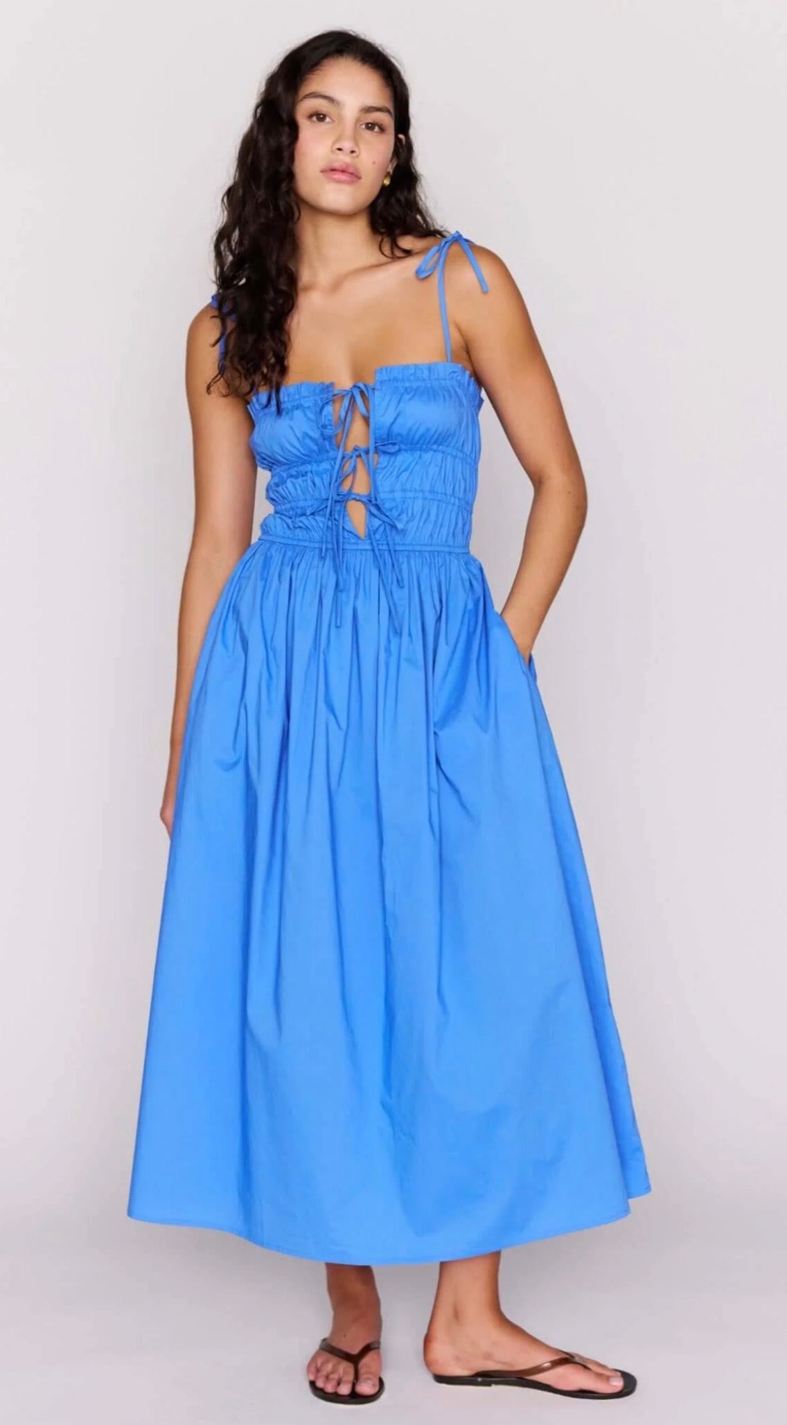 Liana Tie Midi Dress