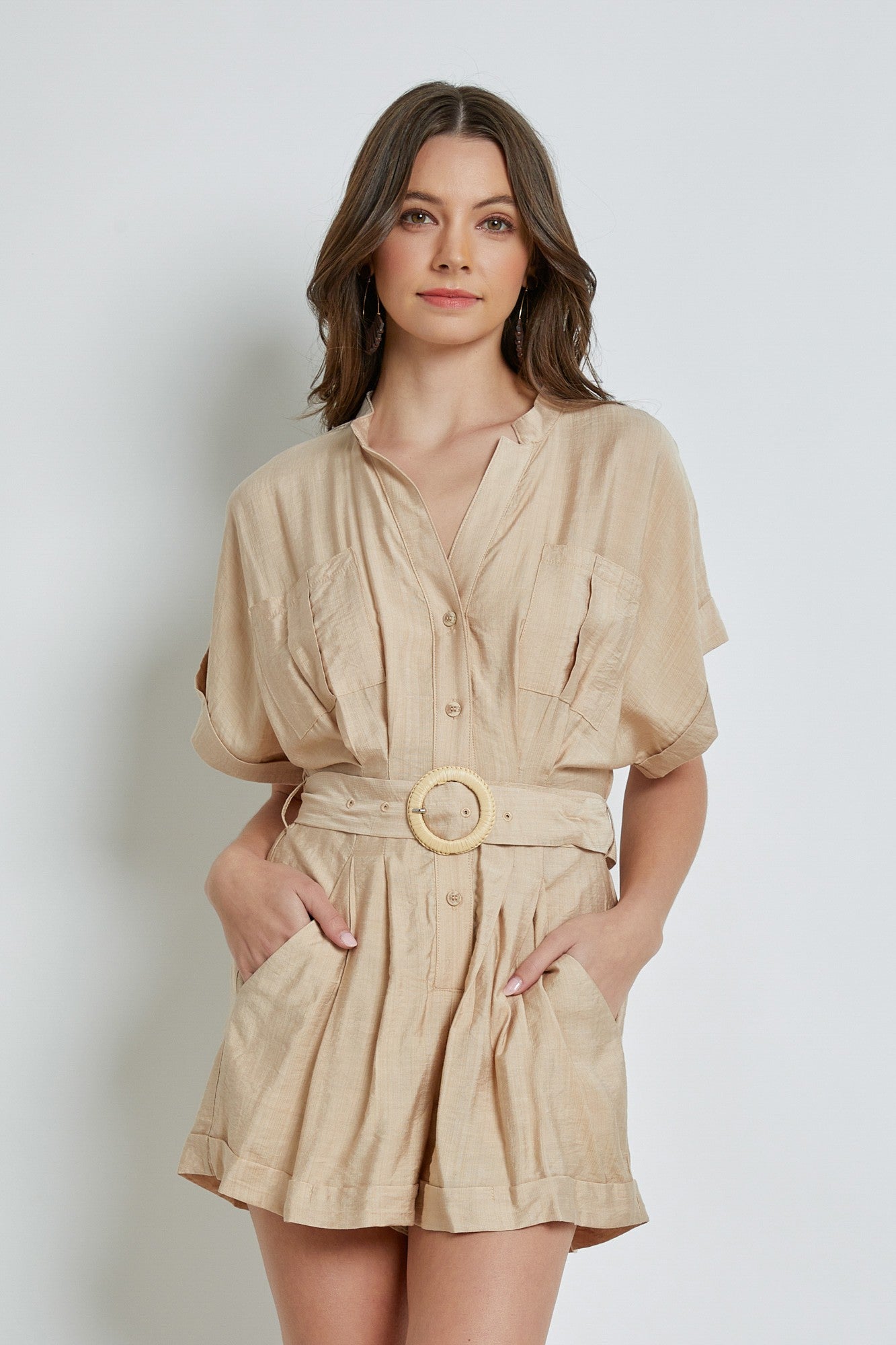 Sandshell Belted Romper