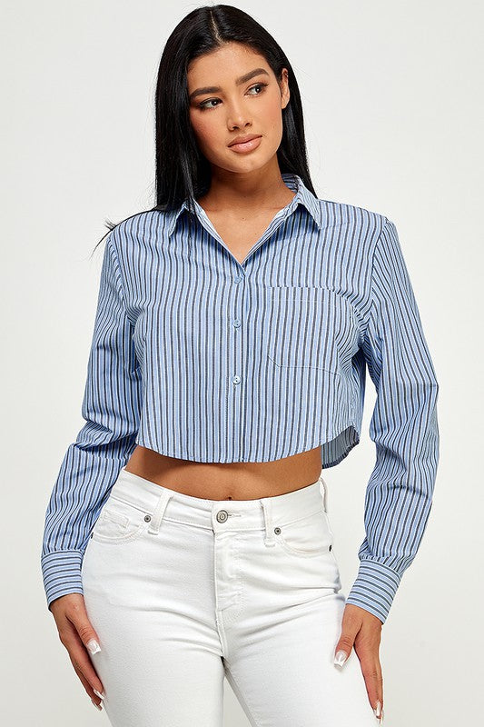 Taylor Cropped Buton Down