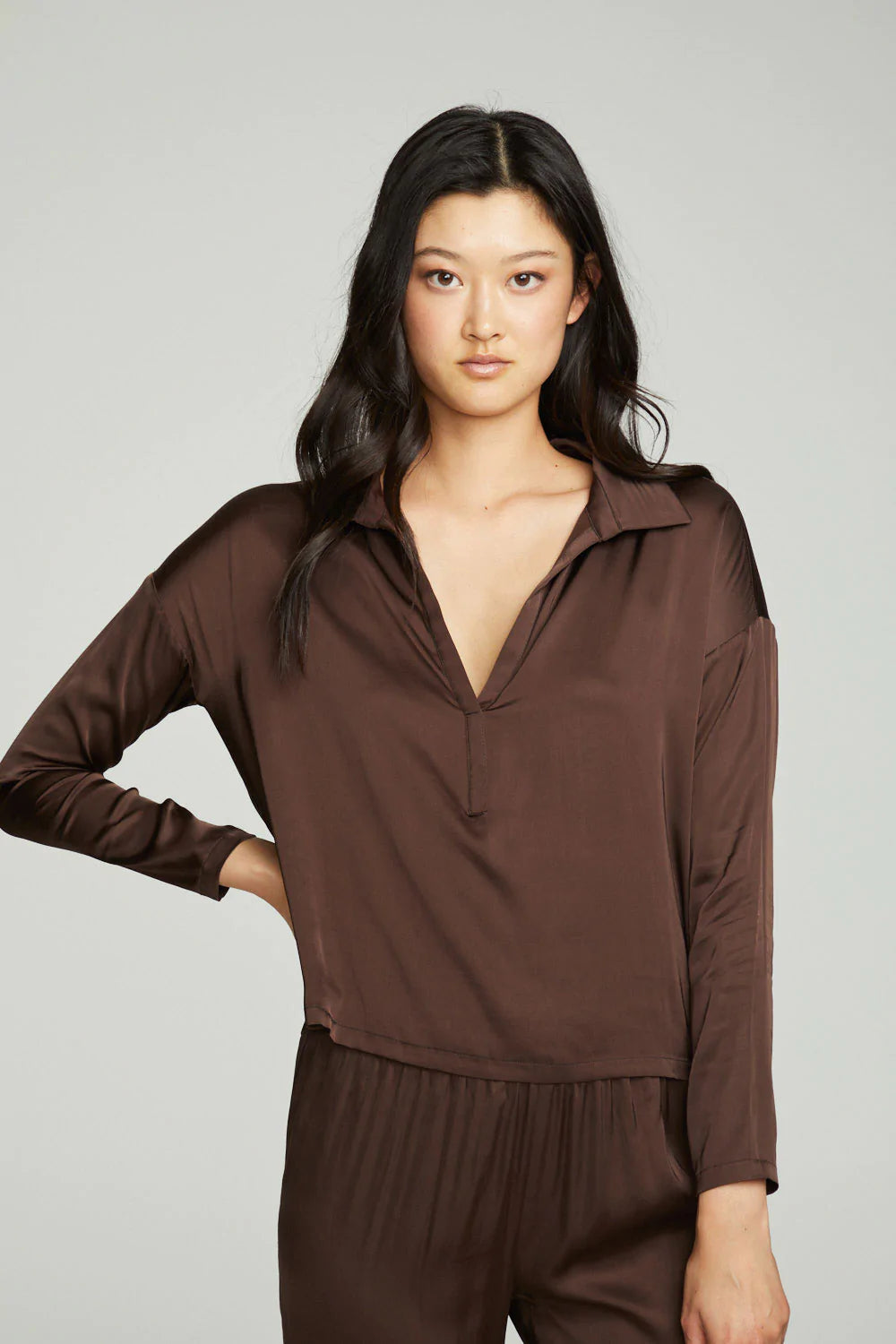 Chaser Collared Half Placket Dolman