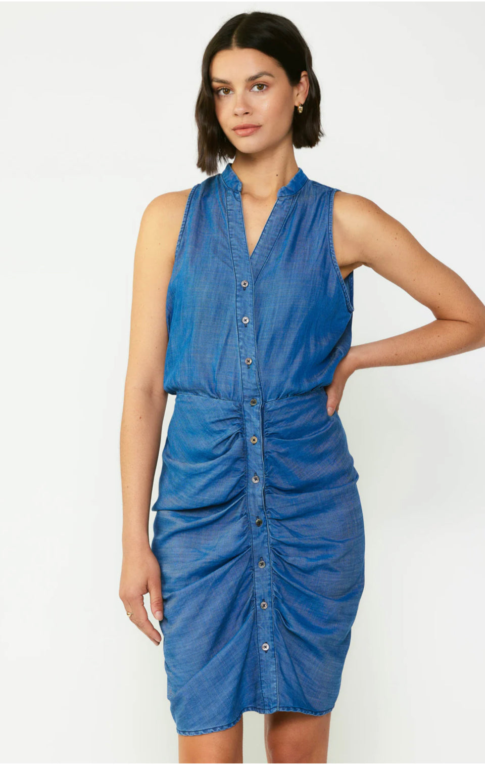 Chambray Mini Dress