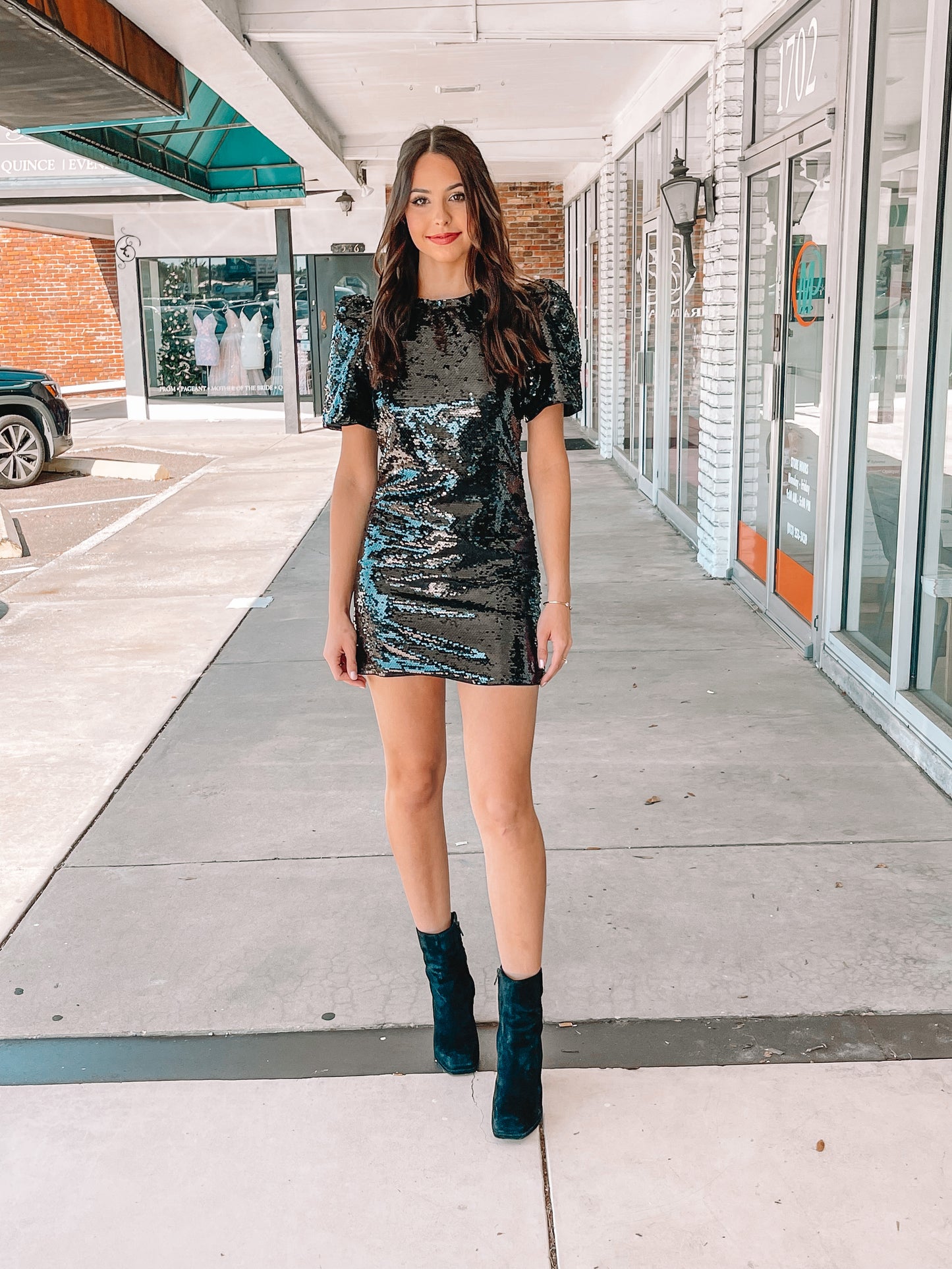 Nicole Sequined Mini Dress