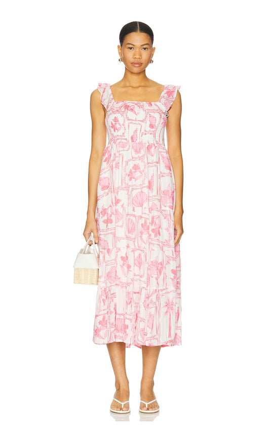 Bria Frill Midi Dress