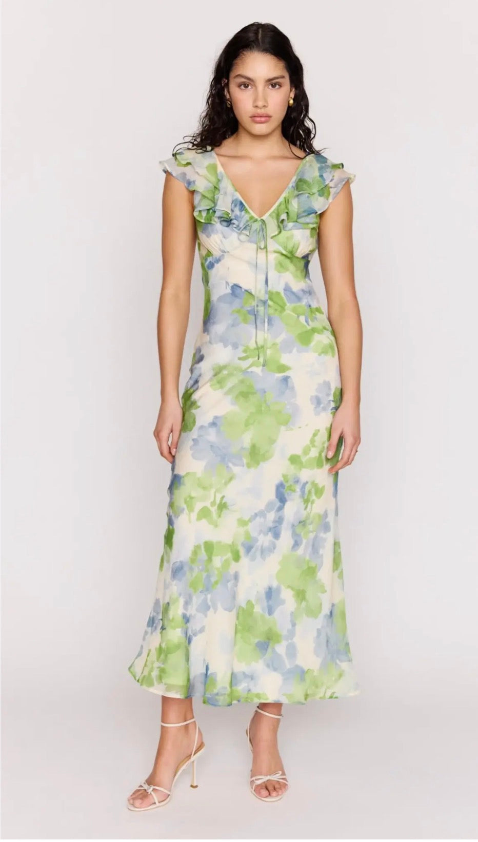 Carrie Ruffled Midi Dress