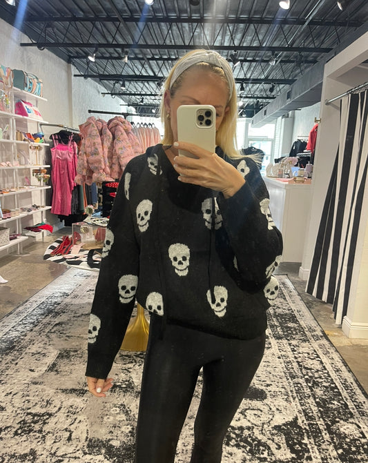 Skull Pattern Hoodie Sweater