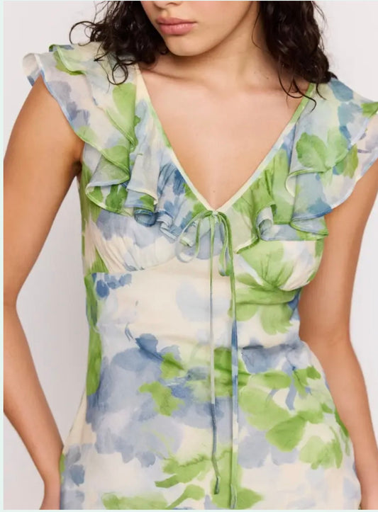 Carrie Ruffled Midi Dress