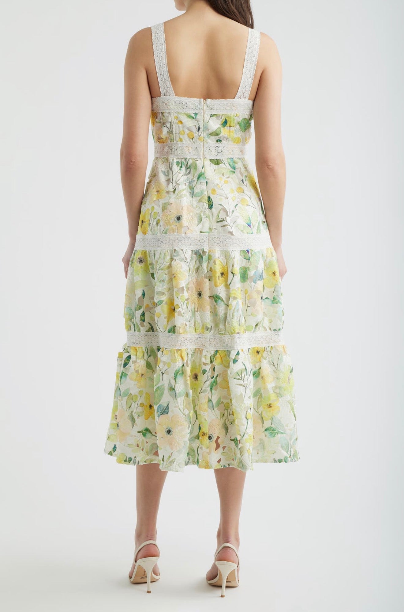 Claire Lace Trim Midi Dress