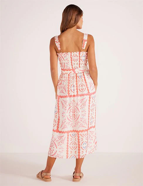 Lolani Shirred Midi Dress