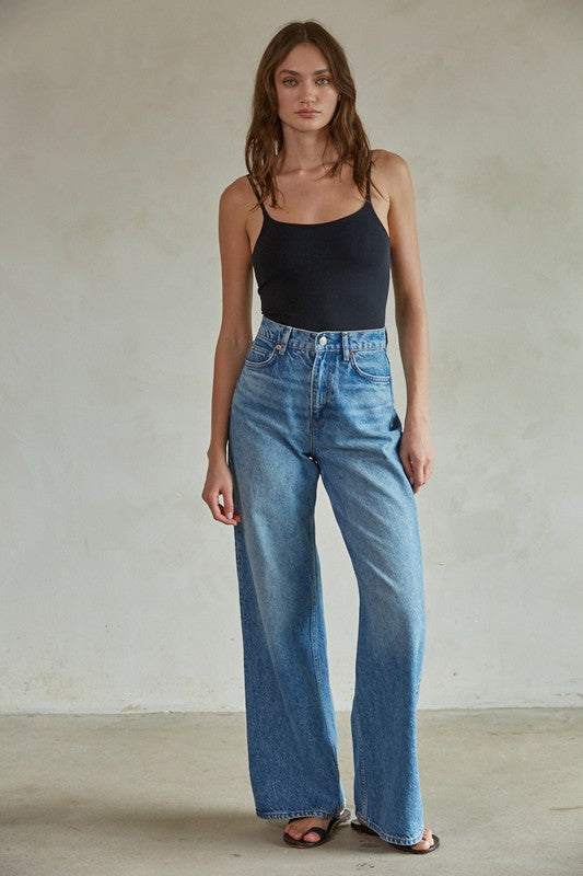 Make a Move Black Bodysuit