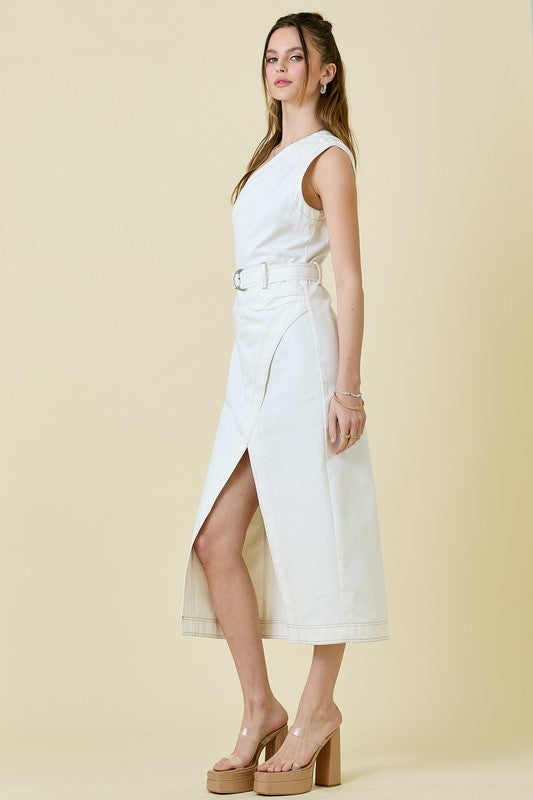 Shauna Denim Midi Dress