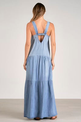 Elan Denim Maxi Dress