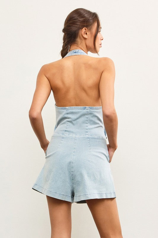 Addison Denim Romper
