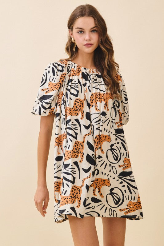 Bruna Leopard Dress