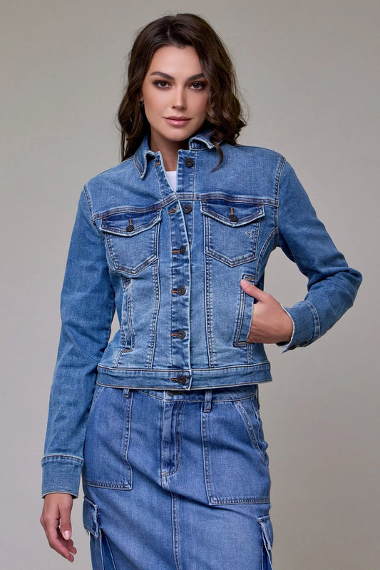 Hidden Fitted Trucker Jacket