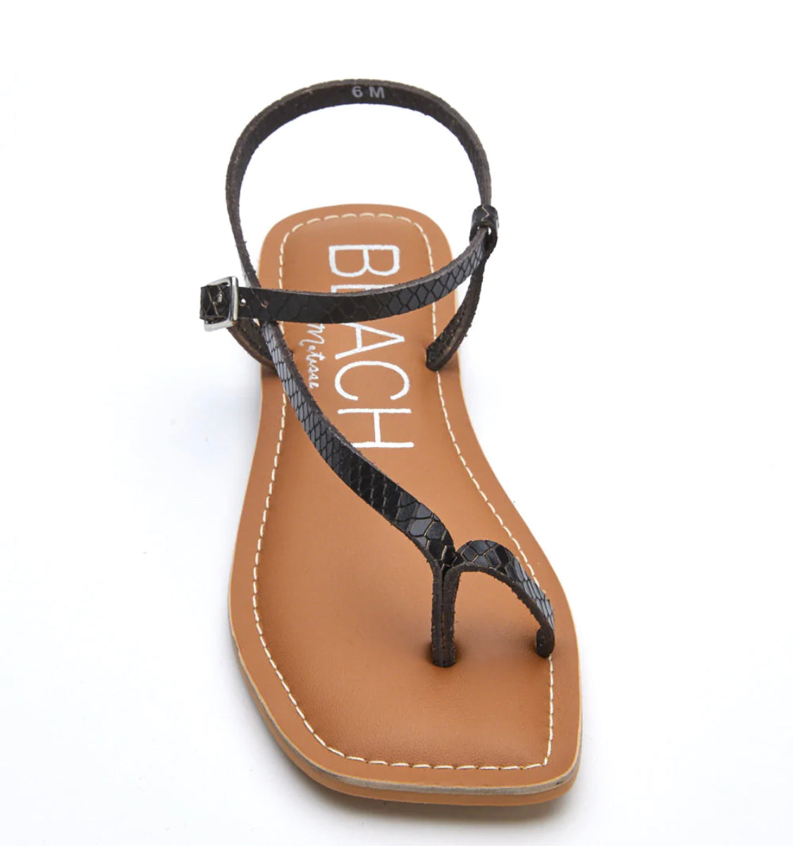 Gelato Black Lizard Sandal