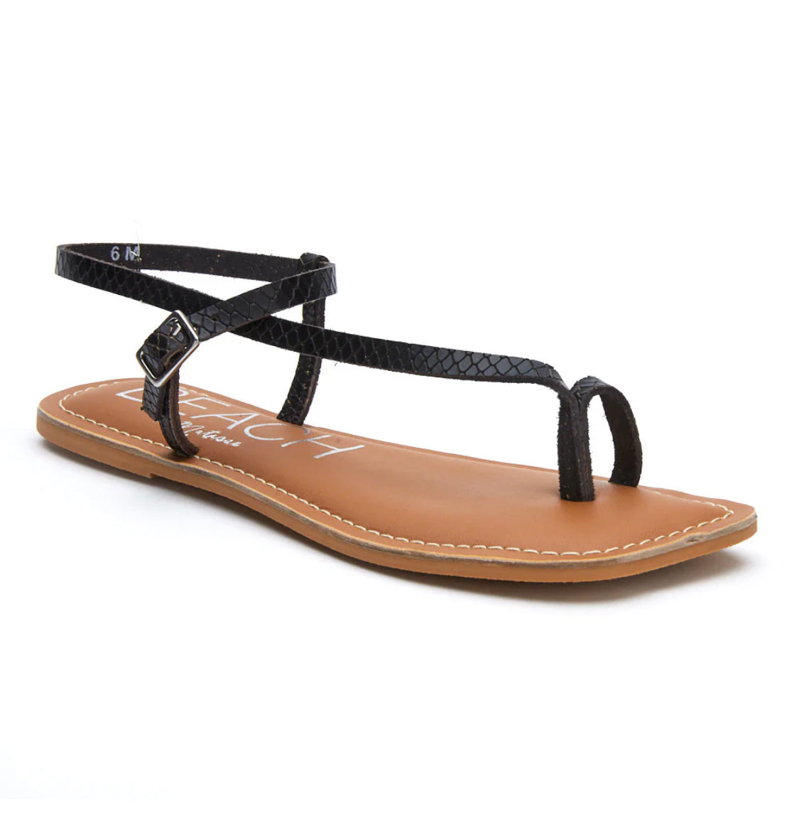 Gelato Black Lizard Sandal