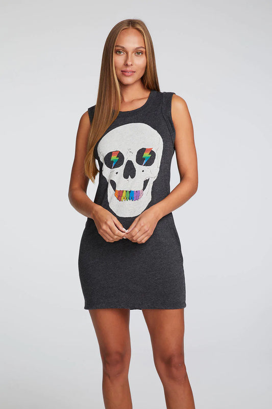 Chaser Rainbow Smile Skull Dress